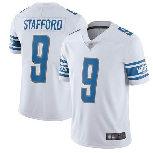 Detroit Lions Limited White Men Matthew Stafford Road Jersey NFL Football #9 Vapor Untouchable->youth nfl jersey->Youth Jersey